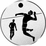 S.B.J - Sportland Pokal/Medaille Emblem, Motiv Faustball, Durchmesser 50 mm, Silber von S.B.J - Sportland