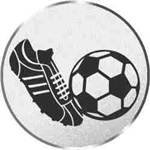 S.B.J - Sportland Pokal/Medaille Emblem, Motiv Fussball neutral, Durchmesser 50 mm, Silber von S.B.J - Sportland