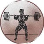 S.B.J - Sportland Pokal/Medaille Emblem, Motiv Gewichtheben, Durchmesser 50 mm, Bronze von S.B.J - Sportland