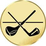 S.B.J - Sportland Pokal/Medaille Emblem, Motiv Golf, Durchmesser 50 mm, Gold von S.B.J - Sportland