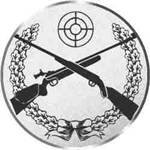S.B.J - Sportland Pokal/Medaille Emblem, Motiv Luftgewehr, Durchmesser 50 mm, Silber von S.B.J - Sportland