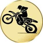 S.B.J - Sportland Pokal/Medaille Emblem, Motiv Moto-Cross, Durchmesser 50 mm, Gold von S.B.J - Sportland