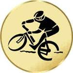 S.B.J - Sportland Pokal/Medaille Emblem, Motiv Mountainbike, Durchmesser 50 mm, Gold von S.B.J - Sportland