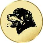 S.B.J - Sportland Pokal/Medaille Emblem, Motiv Rottweiler, Durchmesser 50 mm, Gold von S.B.J - Sportland