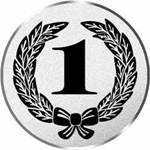 S.B.J - Sportland Pokal/Medaille Emblem, Motiv Zahl 1, Durchmesser 50 mm, Silber von S.B.J - Sportland