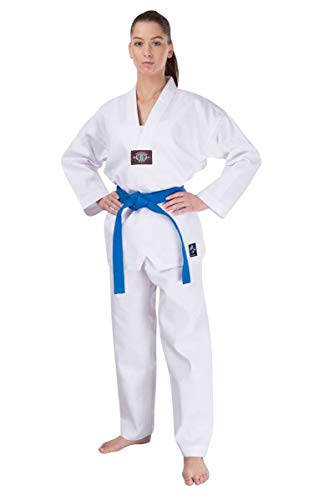 S.B.J - Sportland Taekwondo Anzug/Dobok Kampfsportanzug Basic ohne Rückenaufdruck 100 cm von S.B.J - Sportland