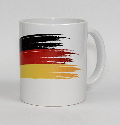 S.B.J - Sportland hochwertige Premium Keramik Deutschland Tasse | Becher mit Flagge schwarz/rot/gelb | Kaffeebecher | Mug Germany von S.B.J - Sportland