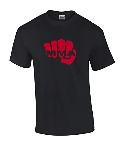 S.B.J - Sportland schweres Qualitäts MMA T-Shirt mit Motiv MMA Faust, Farbe schwarz, Gr. XXXL von S.B.J - Sportland
