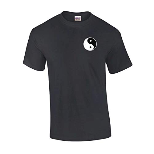 S.B.J - Sportland schweres Qualitäts T-Shirt Tai Chi/Ying Yang/Yinyang/Taiji, Farbe schwarz, Gr. M von S.B.J - Sportland