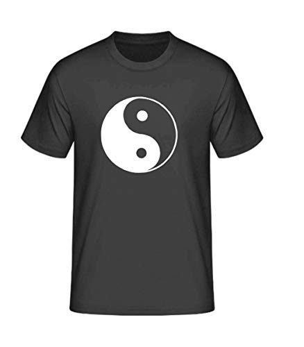 S.B.J - Sportland schweres Qualitäts T-Shirt Tai Chi/Ying Yang/Yinyang/Taiji, Farbe schwarz, Gr. M von S.B.J - Sportland
