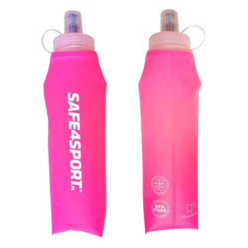 SAFE4SPORT.PL Unisex – Erwachsene SoftFlask 750ml rosa Soft Flask, 750 ml von SAFE4SPORT.PL