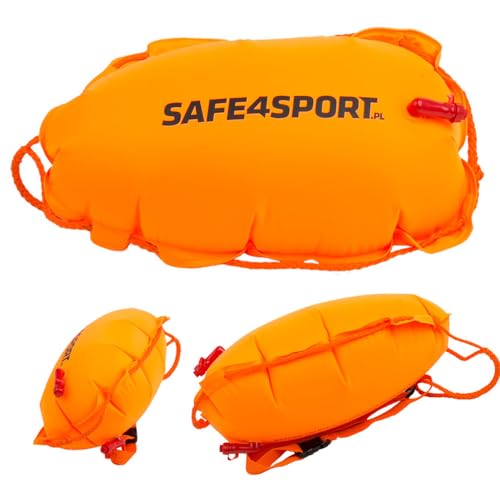 SAFE4SPORT ClassicSwimmer - Aufblasbare Sicherheitsboje zum Schwimmen - Schwimmboje von SAFE4SPORT.PL