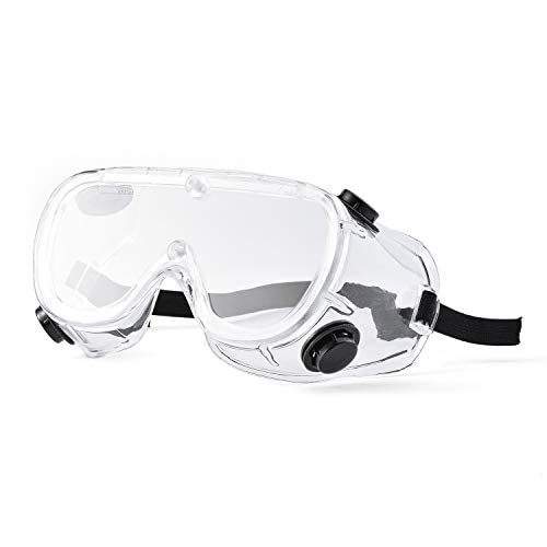 SAFEYEAR 5 Stück Anti-Beschlag-Schutzbrillen, kratzfest und UV-Schutz, Schutzbrille für Männer, Augenschutz, versiegelte Arbeitsschutzbrille über Brille für Heimwerker, Labor, Schleifen, Schweißen von SAFEYEAR