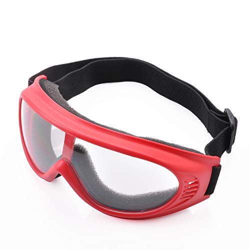 SAFEYEAR Kinder Goggle Schutzbrille - SG021RD Rote Sport Crossbrille von Anti-Fog Kratzfest UV-Schutz (Kind, Rot) von SAFEYEAR