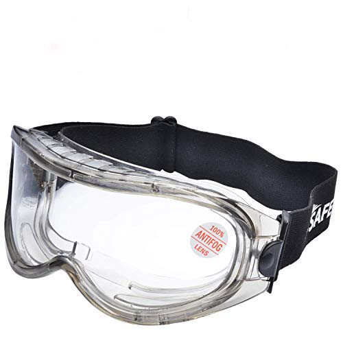 SAFEYEAR Schutzbrille Arbeitsbrille für Brillenträger - SG007 mit Seitenschutz und Rutschfesten Bügeln UV-Schutz mit Lüftung Gartenarbeit (Erwachsene, Klar 2) von SAFEYEAR
