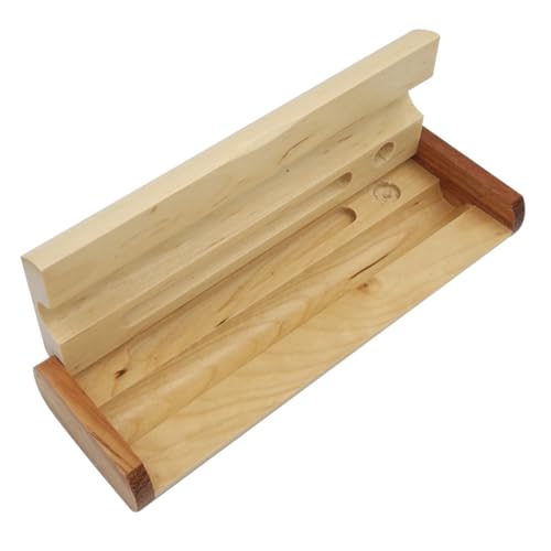 SAFIGLE Holz Stiftebox Retro Design Single Pencil Box mit Glatter Oberfläche Vielseitiger Karten Stifthalter für Schüler DIY fähig Stabile Aufbewahrung für Schreibwaren und Kleine von SAFIGLE