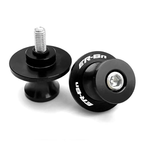 SAIQIAFC Motorradzubehör Aluminium Schwingenbolzen Slider Ständer Schraube Passt für Kawasaki ER6N 2006 2007 2008 2009 2010 2011 2012 2013 2014 2015 2016 2017 Schwingarmspindel von SAIQIAFC