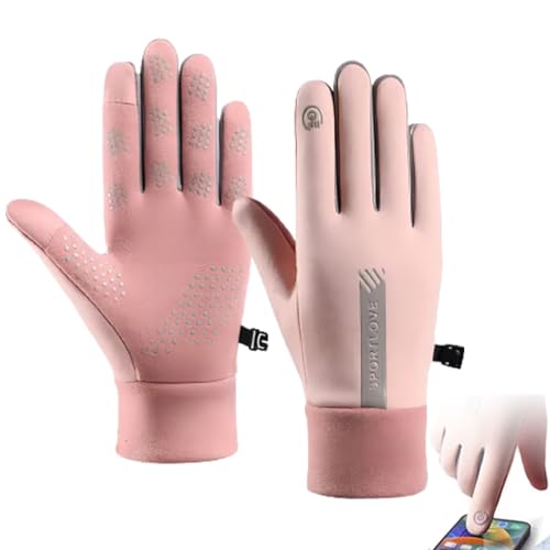 SAKEMA wasserdichte, rutschfeste, kältebeständige Finger-Touchscreen-Handschuhe, Winterhandschuhe für Damen und Herren, winddichter, Warmer Handschuh für kaltes Wetter (ROSA (Frau)) von SAKEMA