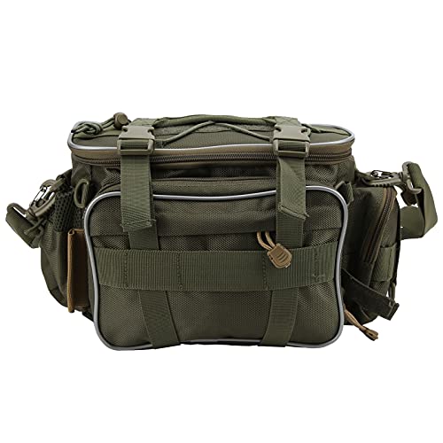 SALALIS Multi-Funktionstasche für Angelgeräte,Angel-Schulter-Hüfttaschen mit Mehreren Taschen,Angeltasche zur Aufbewahrung von Ködern von SALALIS