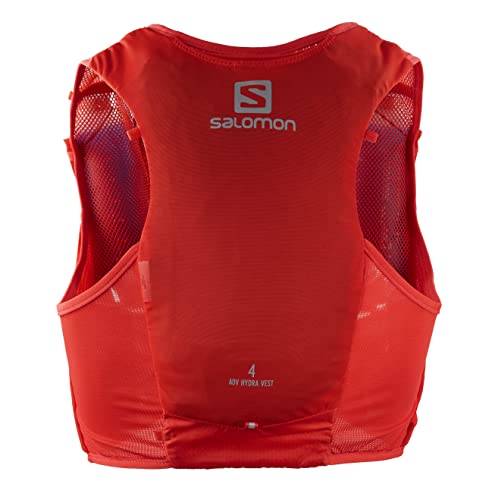 Salomon Adv Hydra Vest 4 Unisex Hydrationsweste Trail running Wandern MTB, Komfort und Stabilität, Schneller Zugriff auf Flüssigkeitszufuhr, Einfaches Design, Rot, XL von Salomon