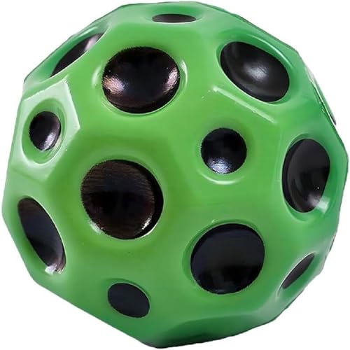 SALPPLEA Packung mit 1 Mondbällen, Hochsprung-Gummiball, Weltraumball, Mondball, High-Bounce-Lochball,Space Ball Moon Ball, Mini Bouncing Ball Toy.（Grün） von SALPPLEA