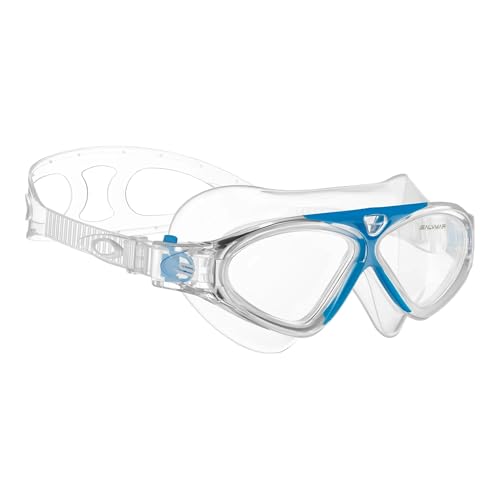 SALVIMAR Freedom Schwimmbrille für Erwachsene aus Silikon, transparent-hellblau von SALVIMAR
