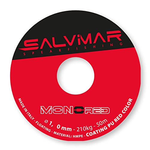SALVIMAR Monored, Unisex, Erwachsene, Rot, Durchmesser 1,00 mm x 50 m von SALVIMAR