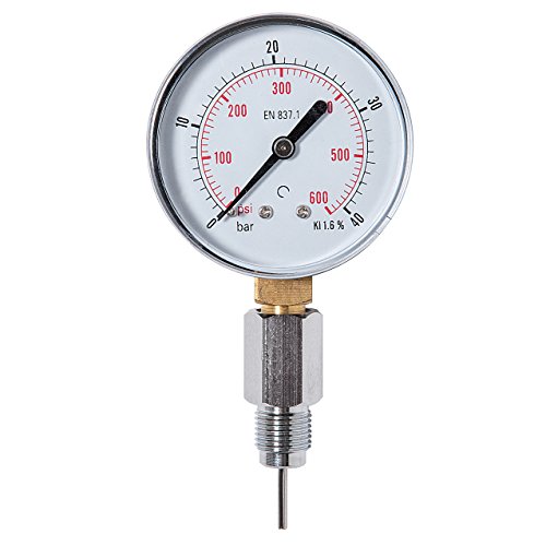 SALVIMAR Vintage Manometer für Erwachsene, Unisex, schwarz, Einheitsgröße von SALVIMAR