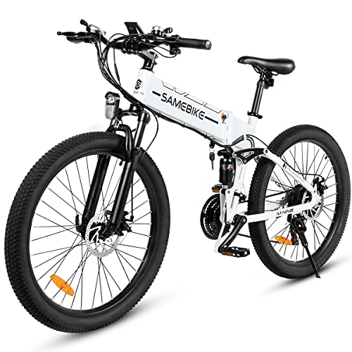 SAMEBIKE 26 Zoll E Bike Elektrofahrräder klapprad mit 48V 12,5Ah Abnehmbarer Akku Shimano 21 Gänge Elektrofahrrad E-Bike Off-Road Mountainbike EBike klappfahrrad für Erwachsene Herren Damen (LO26-II) von SAMEBIKE