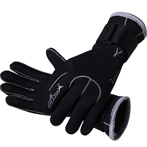 DIVE & SAIL Wetsuits Handschuhe 3mm Neopren Warm Tauchen Kanu Handschuhe (L) von SANANG