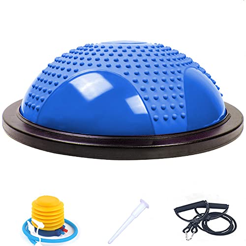 SANMONK 46cm Balance Board Ball Balance Trainer Gymnastikball mit Riemen Yoga Balance Ball und Fußpumpe Anti Slip für das Kerntraining Home Fitness Krafttraining Workout Gym Stability Workout von SANMONK