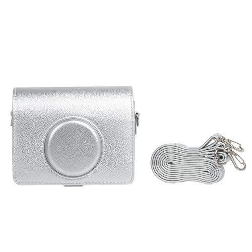 SANRLO Geeignet für EVO Aufbewahrungstasche PU-Leder Vintage Kamera Schutztasche Fototasche Schutztasche, silber von SANRLO