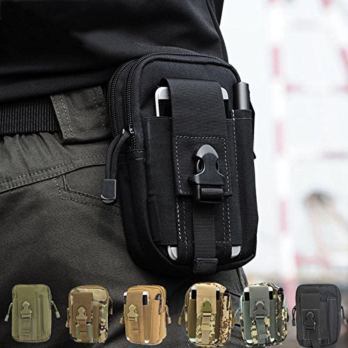 SANVA Leicht klein Tactical Hip Bag Hüfttasche Beintasche,Mode Multifunktional Handytasche für Camping Wandern Outdoor (schwarz) von SANVA
