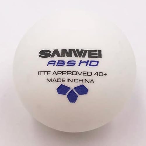 SANWEI ABS HD 3 Sterne Tischtennisbälle 3 Stück weiß ITTF zugelassen Premium Wettkampf Pingpong Bälle von SANWEI