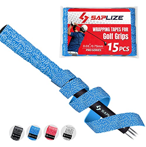 SAPLIZE Golf Grip Wrap Tapes, 15 Stück Tacky PU Overgrip Tapes, neue Regripping Lösung für Golfschläger Grips von SAPLIZE