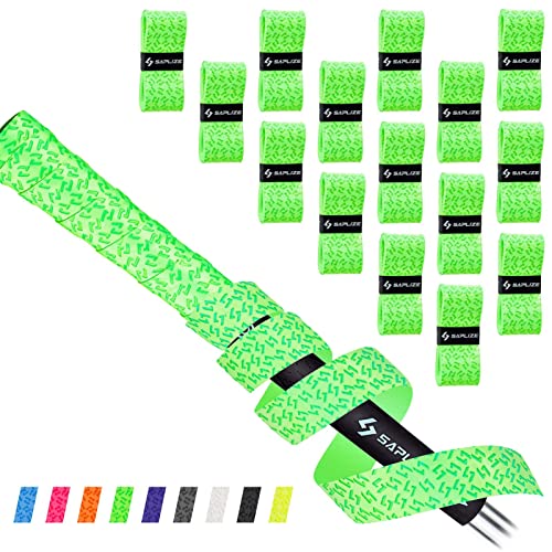 SAPLIZE Golf Grip Wrapping Tapes, 15er-Pack klebrige PU-Overgrip-Tapes, Neue Regripping-Lösung für Golfschlägergriffe, Fluoreszierendes Grün von SAPLIZE