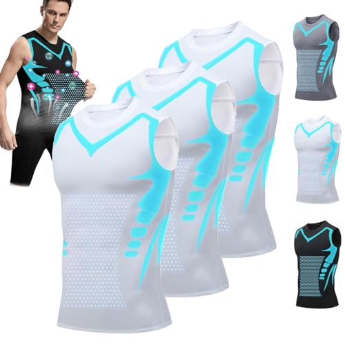 SATUSA Qiawi Ionic Shaping Vest, 2024 QIAWI™ The Newest Version Ionic Shaping Sleeveless Shirt (3XL,White3) von SATUSA