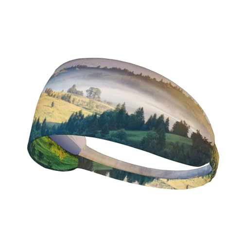 Sunrise Sport-Stirnbänder für Herren und Damen, feuchtigkeitsableitendes Schweißband, elastisch, breit, für Laufen, Radfahren, Basketball, Fitnessstudio, Fußball von SATUSA
