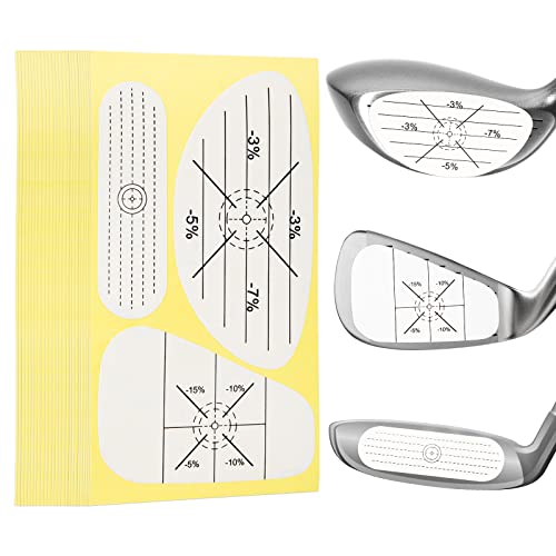 300 St Golf Impact Tape, Selbstlernende Aufkleber für Golfschläger Sweet Spot und Konsistenzanalyse Alignment Sticks Golf Nützlich Golf Schwungtrainer zur Verbesserung des Schlagens von Bällen von SAVITA