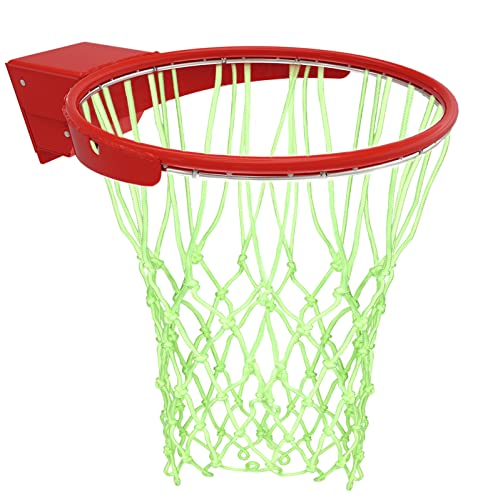 12 Löcher Basketballnetz Rot Blau Dreifarbige Outdoor-Reifennetze für E Weiß 