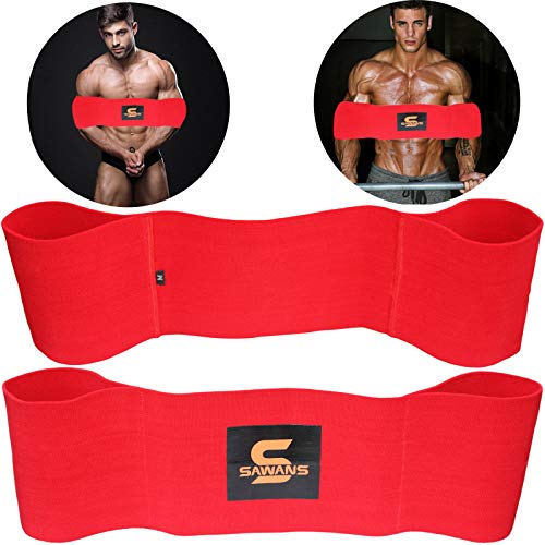 SAWANS Hantelgürtel Gewichte Bankdrücken, Sling-Gurte Gewichthebergürtel Kreuzheben, Übungsgewichtsgürtel Press Slingshot Blaster Kraftheben Powerlifting Push Ups (Rot, XXXL) von SAWANS