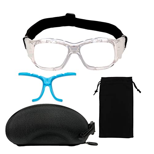SAWUTPV Fußball Basketball Brille für Outdoor Anti-Beschlag Schutzbrille Sportbrillen mit Einstellbarer Größe, (Transparent) von SAWUTPV
