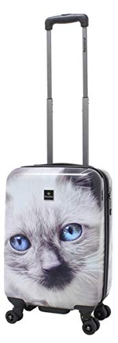 SAXOLINE Koffer Trolley Handgepäck Katze Katzenkoffer Hartschalenkoffer Gr.S 55 cm von SAXOLINE