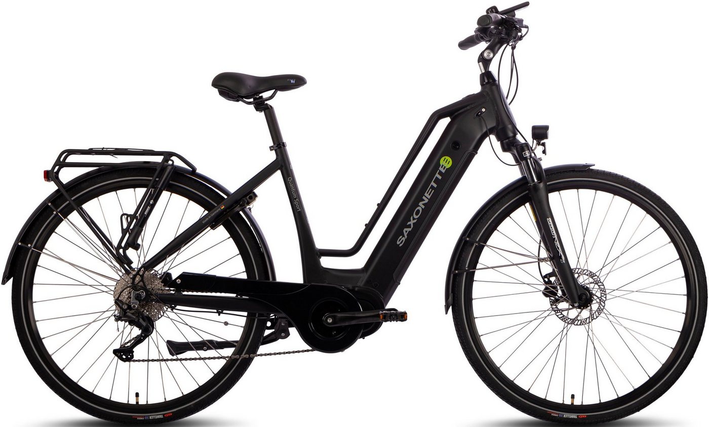 SAXONETTE E-Bike Quantum Sport, 10 Gang Shimano, Kettenschaltung, Mittelmotor, 540 Wh Akku von SAXONETTE