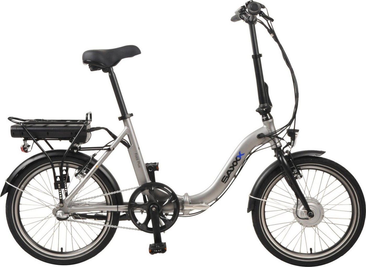 SAXXX E-Bike Foldi Plus, 3 Gang Shimano Nexus Schaltwerk, Nabenschaltung, Frontmotor, 281 Wh Akku von SAXXX