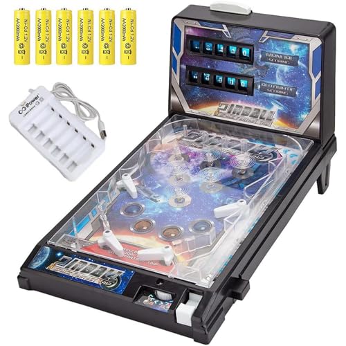 SAYEYBU Digitale Led-Anzeigetafel Klassischer Flipperautomat, Elektronischer Flipperautomat, Tisch-Flipperautomat, Erwachsene Und Kinder,Plug in Version von SAYEYBU