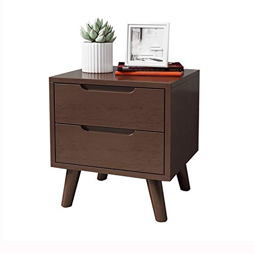 SAyfur Nachttisch aus massivem Holz mit Aufbewahrungsschrank mit Zwei Schubladen, einfacher und moderner Mini-Nachttisch für das Schlafzimmer Full of Stars von SAyfur