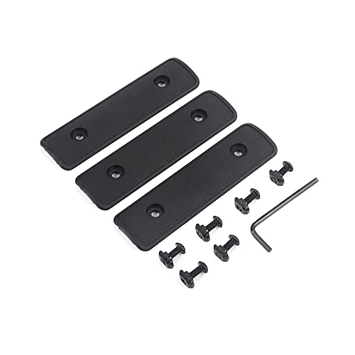 SBGJMY 3 mit KeyMod & M-LOK-Schienen-Kit für die Führungsschiene Nylon-Schutzklappe (schwarz) von SBGJMY