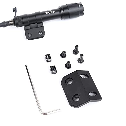 SBGJMY Tactical 45 Grad Ausschnitt Offset Airsoft Taschenlampe Halterung für M300/M600 Serie Taschenlampen für M-LOK/Keymod Handguard System von SBGJMY