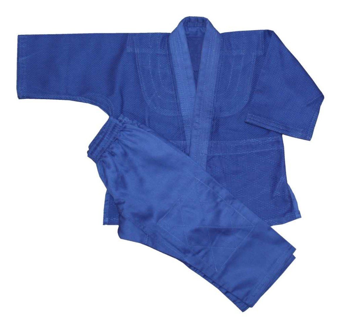 SBJ Judoanzug blau mittelschwer 450 gr. Jacke mit Reißkornwebung von SBJ